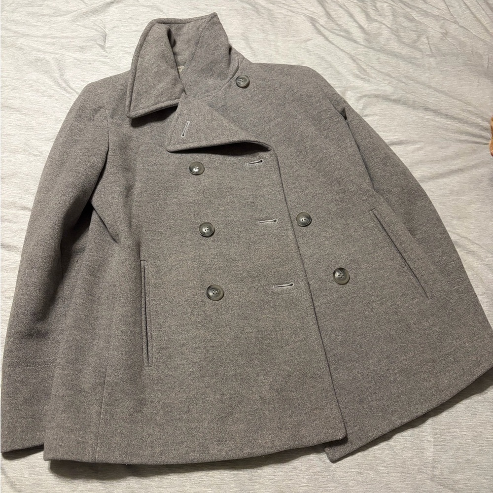 Calvin Klein Women’s Wool Light Charcoal Pea Coat